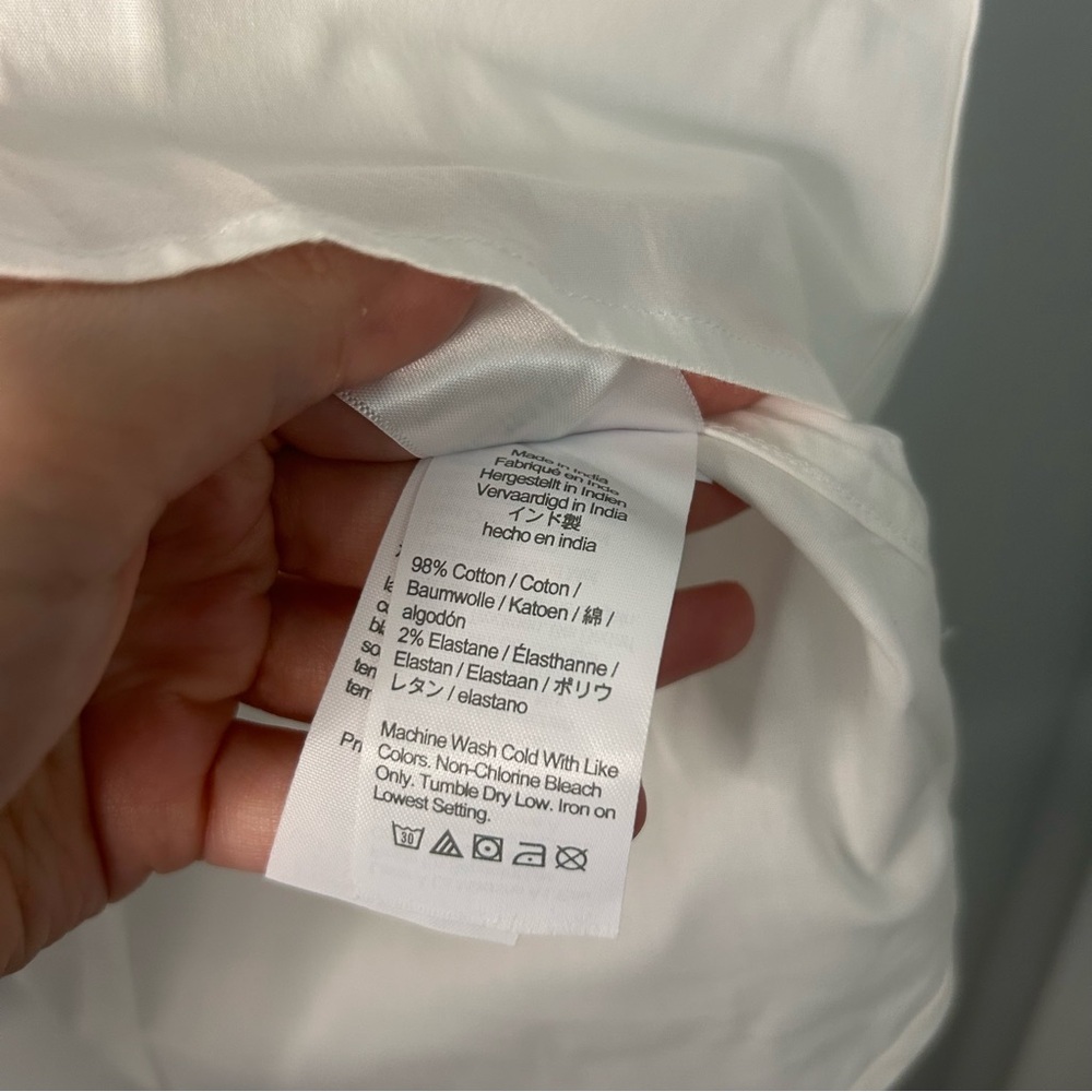 NWT J.Crew Slim-Fit Stretch Cotton White Poplin Shirt - Picture 6 of 7